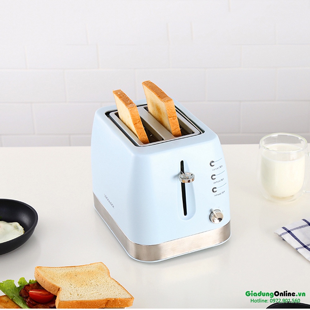 Máy Nướng Hâm Nóng Bánh Cho Bữa Sáng Lock&amp;Lock Morning Toaster EJB221BLU
