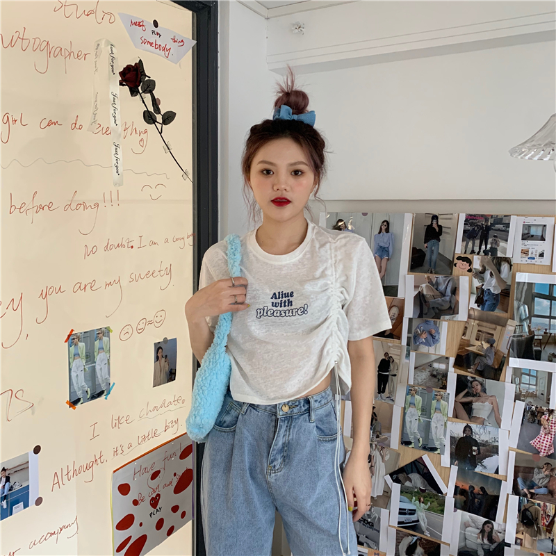 Áo Thun Lửng Ngắn Tay Màu Trơn Đơn Giản Cho Nữ 2021 | BigBuy360 - bigbuy360.vn