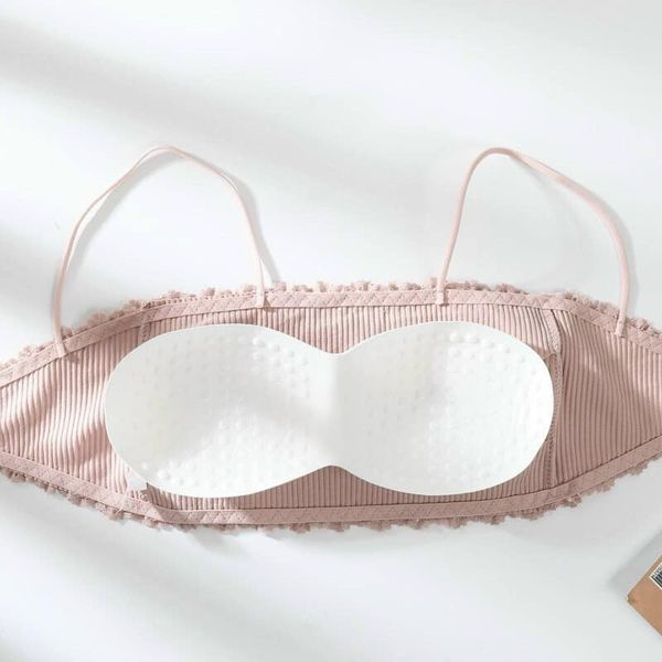 Áo Bra 2 Dây Gân Tăm Viền Ren - Áo Croptop Quây Ngực Co Giãn 4 Chiều