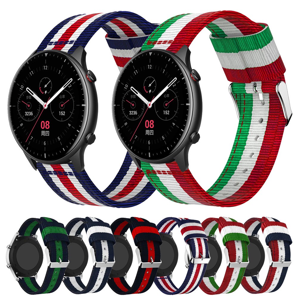 Dây Đeo Nylon 22mm Cho Đồng Hồ Thông Minh Huami Amazfit GTR 4 / 3 Pro / GTR 2 / Pace / GTR 47mm / GTR 2e / Stratos