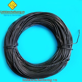Nguyên cuộn dây điện đơn 22AWG tiết diện 0.32mm nhiều lõi mạ thiếc màu đen (100m)