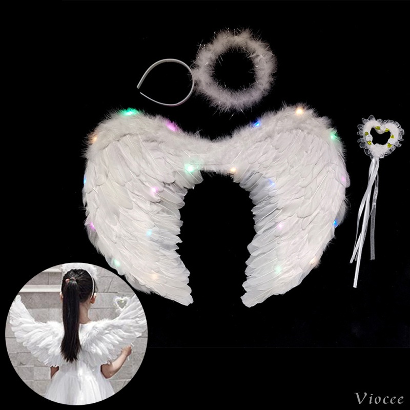 Đôi cánh thiên thần dễ thương để hóa trang tiệc Halloween dành cho trẻ em và người lớn