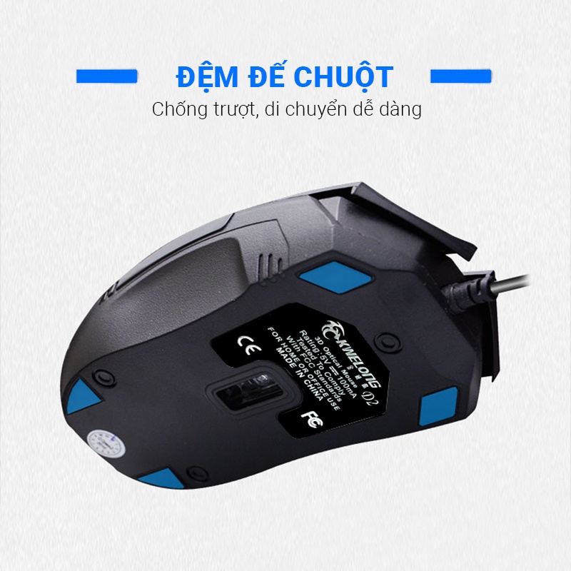 Chuột Chơi Game Có Dây 1200 Dpi Chuột máy tính Rgb có đèn, cảm biến quang nhanh nhạy chính xác thiết kế gọn nhẹ