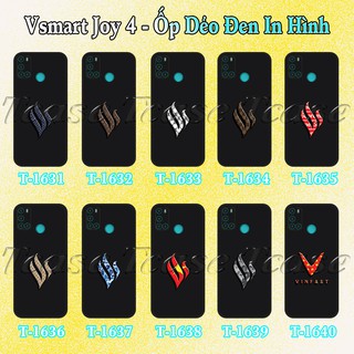 Ốp lưng Vsmart Joy 4 - Ốp dẻo đen in hình Logo Vsmart Thiết kế mới