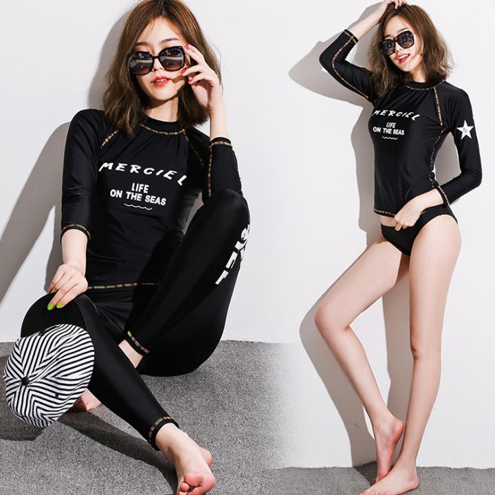 [Hình Thật] Bộ bơi nữ quần áo dài trẻ trung BK-2242i