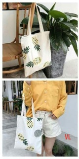 [Túi tote] Túi vải nhiều quả dứa BLA0719
