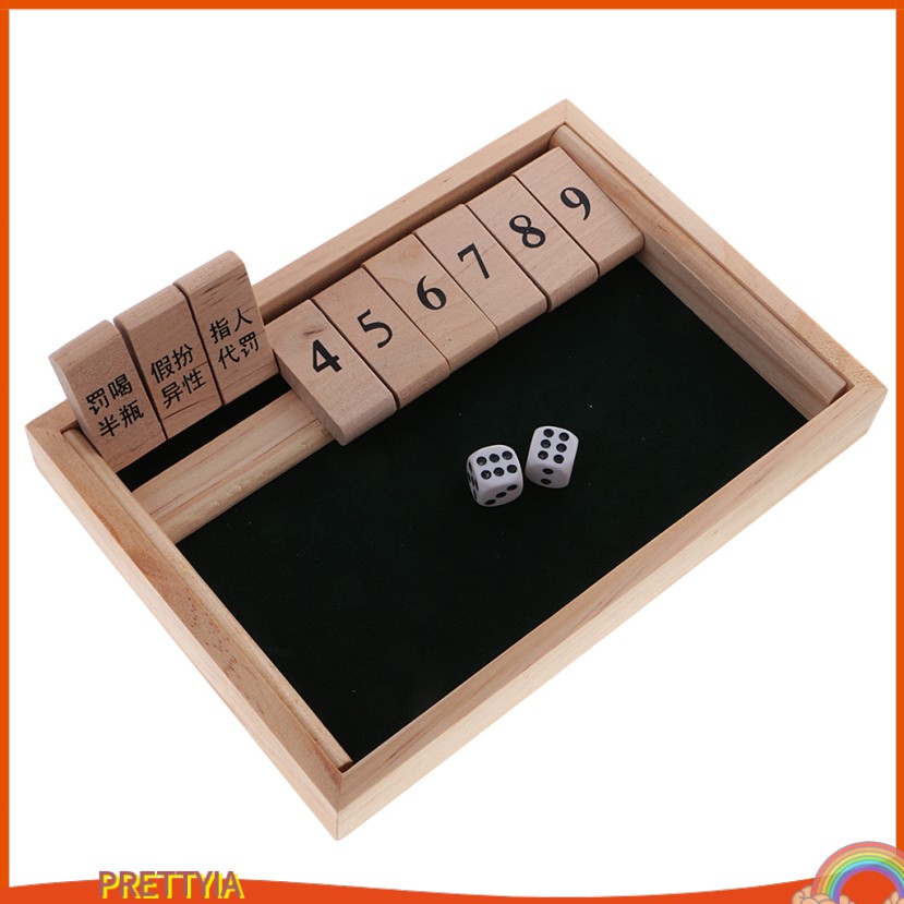 Bộ Đồ Chơi Board Game Shut The Box Với 2 Xúc Xắc Và Số Cho Người Lớn