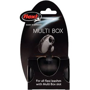 Hộp đa năng kết hợp với dây dắt tự động cho chó FLEXI  MULTI BOX WITH POO BAG ROLL (BLACK)