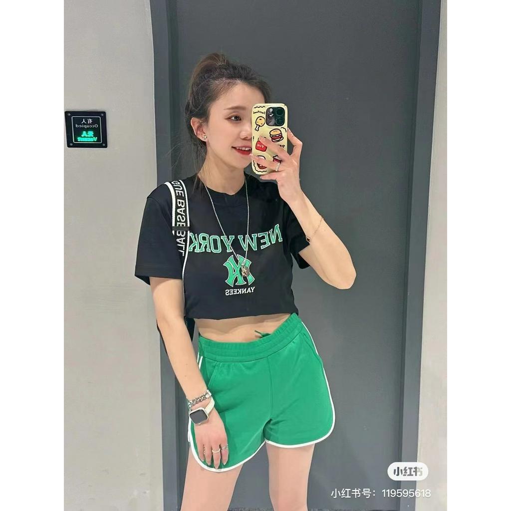 Áo Thun Thể Thao Tay Ngắn In Chữ Mlb Thời Trang Mùa Hè Cho Nữ