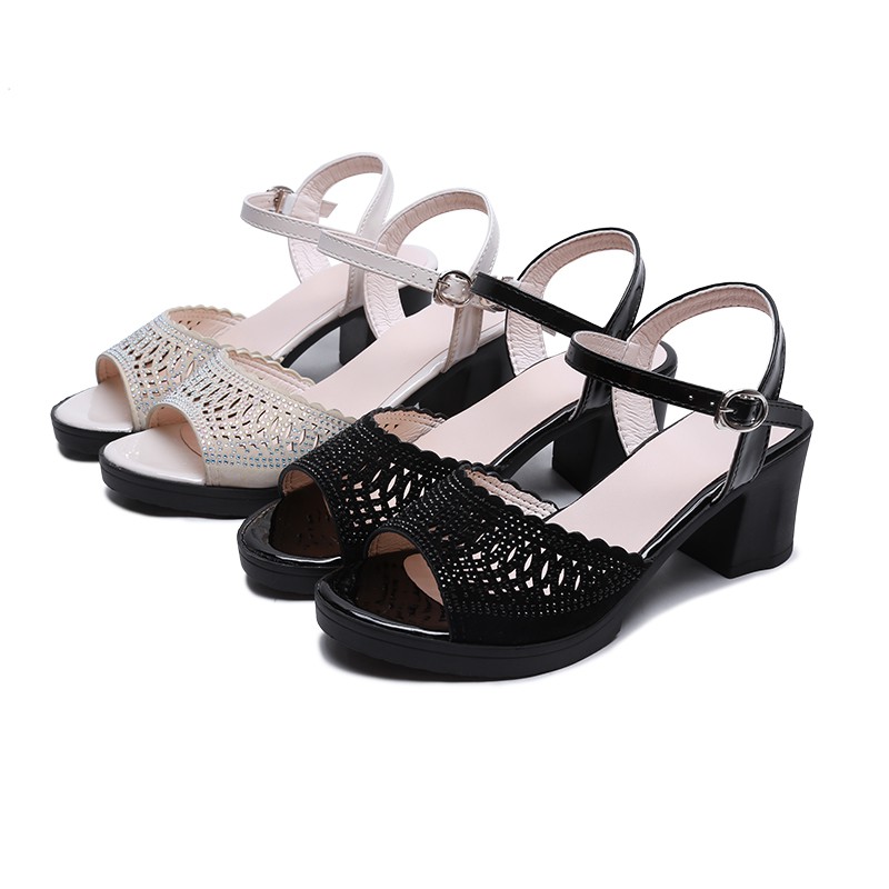Giày Sandal Đế Dày Thời Trang Mùa Hè 2020 Cho Nữ Trung Niên 3040