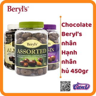 (6 loại) Chocolate Beryl's nhân Hạnh nhân hủ 450gr