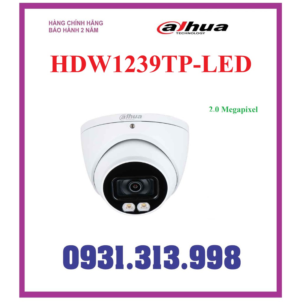 Camera Dome HDCVI 2.0 Megapixel DAHUA HAC-HDW1239TP-LED