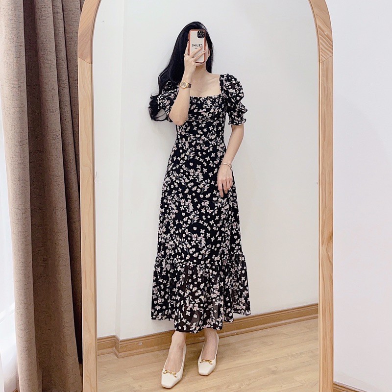 [Mã SKAMSALEP6 giảm 10% tối đa 100K đơn 150K] ( Ảnh thật ) V0306 váy hoa nhí cup ngực tay bồng | BigBuy360 - bigbuy360.vn