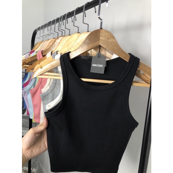 Áo croptop ba lỗ nữ basic chất len tăm đẹp mùa hè mát mẻ