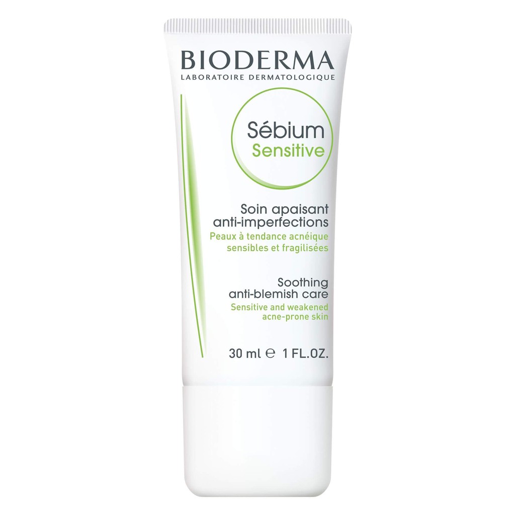 Kem dưỡng ẩm bioderma sebium sensitive giảm mụn chăm sóc da mụn, nhạy cảm 30ml