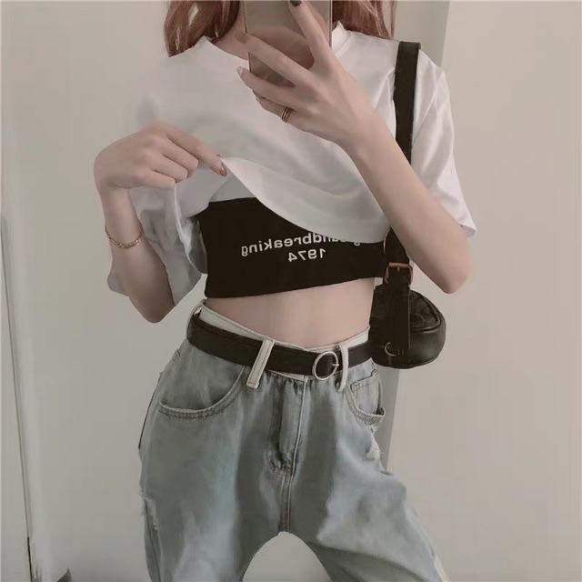 Set áo CROPTOP & BRA GROUNDBREAKING 1974 | BigBuy360 - bigbuy360.vn