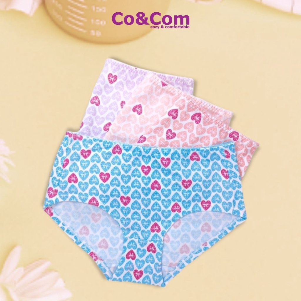 Quần Chip Bé Gái Cotton Size Đại 30-55Kg Co&amp;Com Kháng Khuẩn Mềm Mại Nhiều Họa Tiết Đáng Yêu