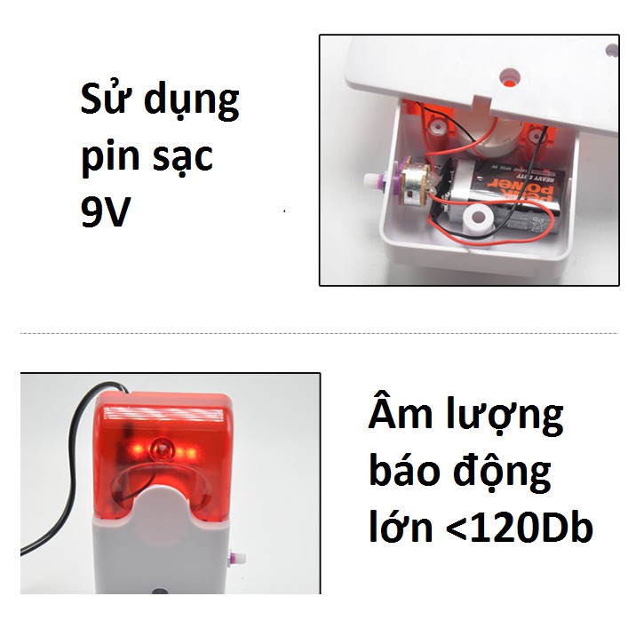 Đèn Chớp Còi Hú Báo Động Mất Điện 1 Pha 220V MD01