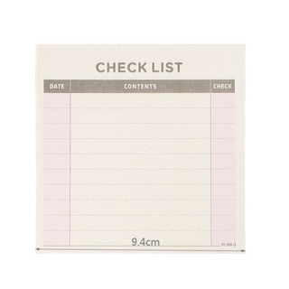 Tập giấy Checklist màu hồng