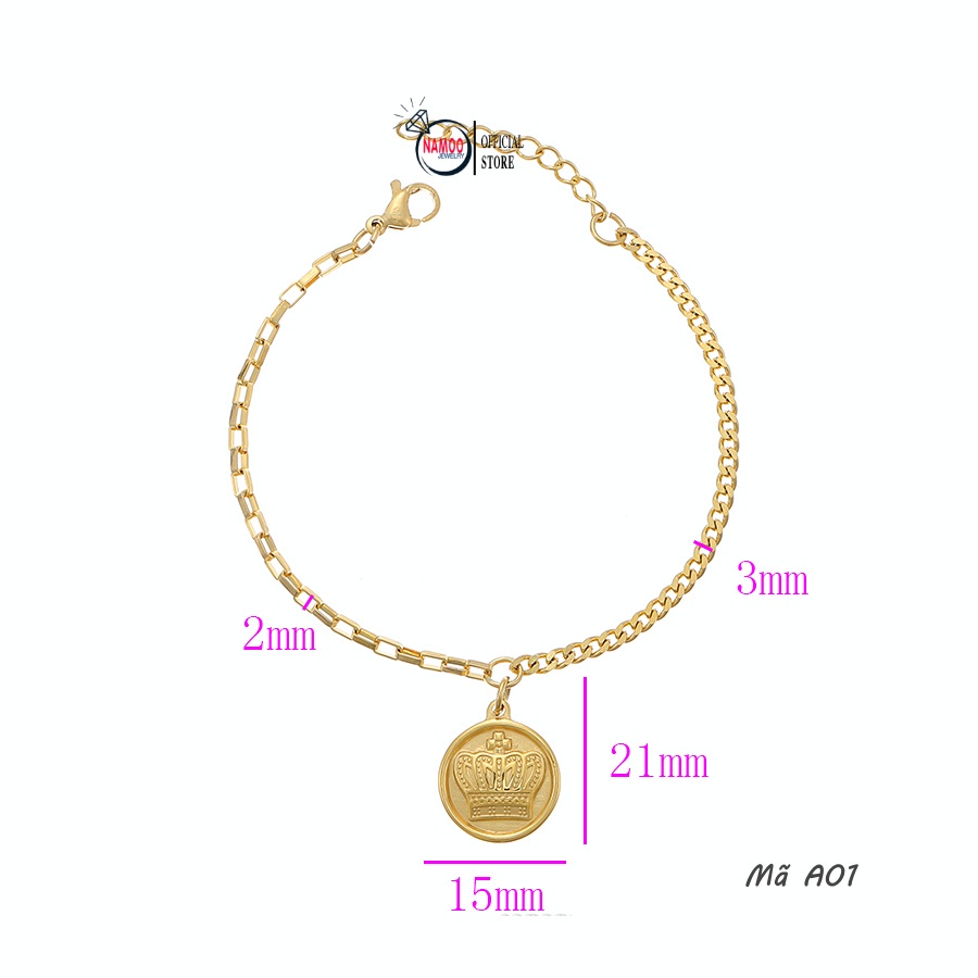 Vòng Tay Titan Nữ A01 Bền Màu Bảo Hành 6 tháng