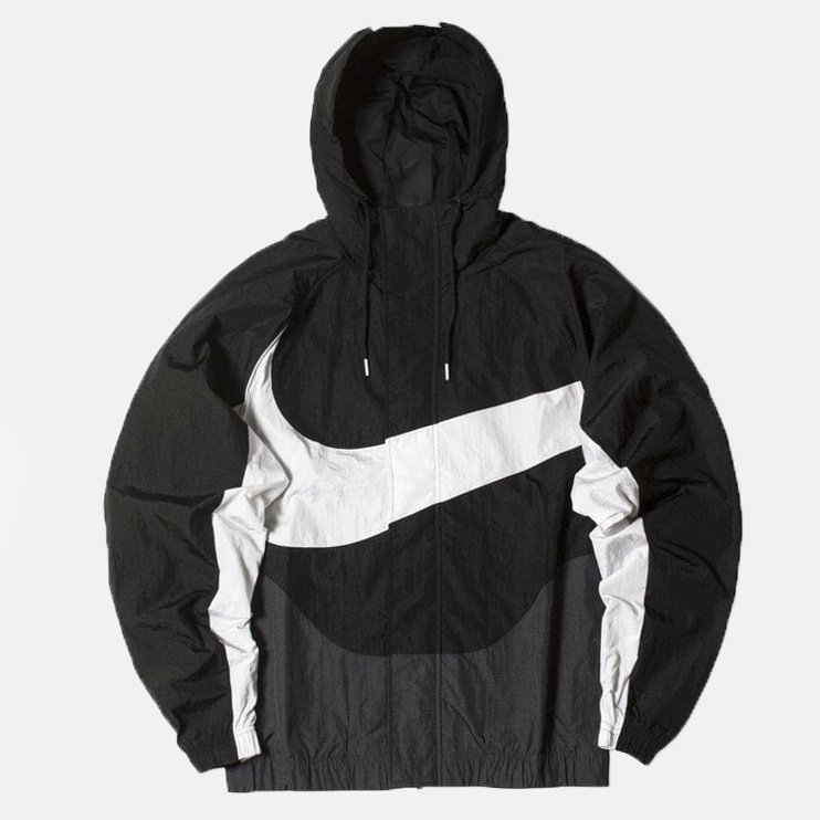 ÁO KHOÁC NIKE SWOOSH WOVEN HOODED LINED JACKET - BLACK