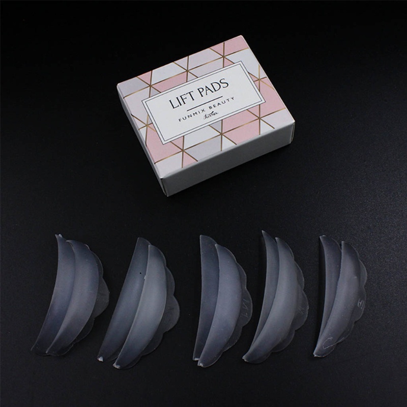 Set 5 Cặp Đệm Silicone Hỗ Trợ Uốn Cong Lông Mi 3D Tái Sử Dụng Tiện Lợi