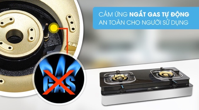 Bếp gas Electrolux ETG729GKTR  MỚI 100%,Tặng Kèm DÂY GAS,Tiện ích:Đầu hâm, Ngắt gas tự động,Dễ vệ sinh