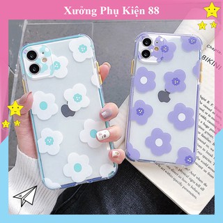 Ốp iphone - Ốp lưng Hoa nhí xanh tím trong 4 góc 6s/6splus/7/8/7plus/8plus/x/xs/xsmax/11/11promax