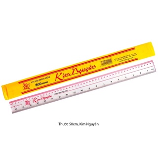 Thước thẳng 50cm Kim nguyên nhựa trong