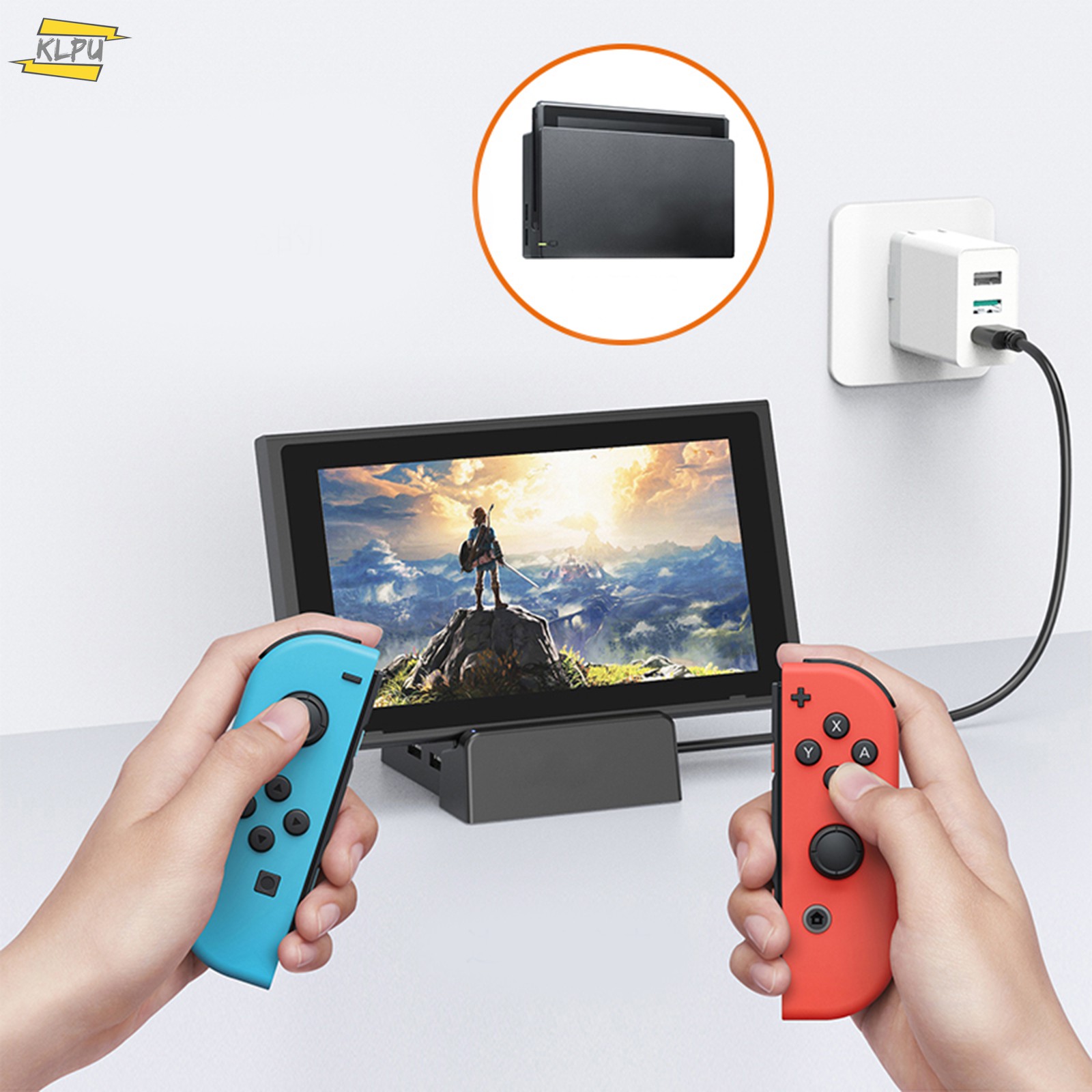 Đế cắm mini cổng HDMI kết nối màn hình TV cho máy chơi game Switch với lỗ làm mát