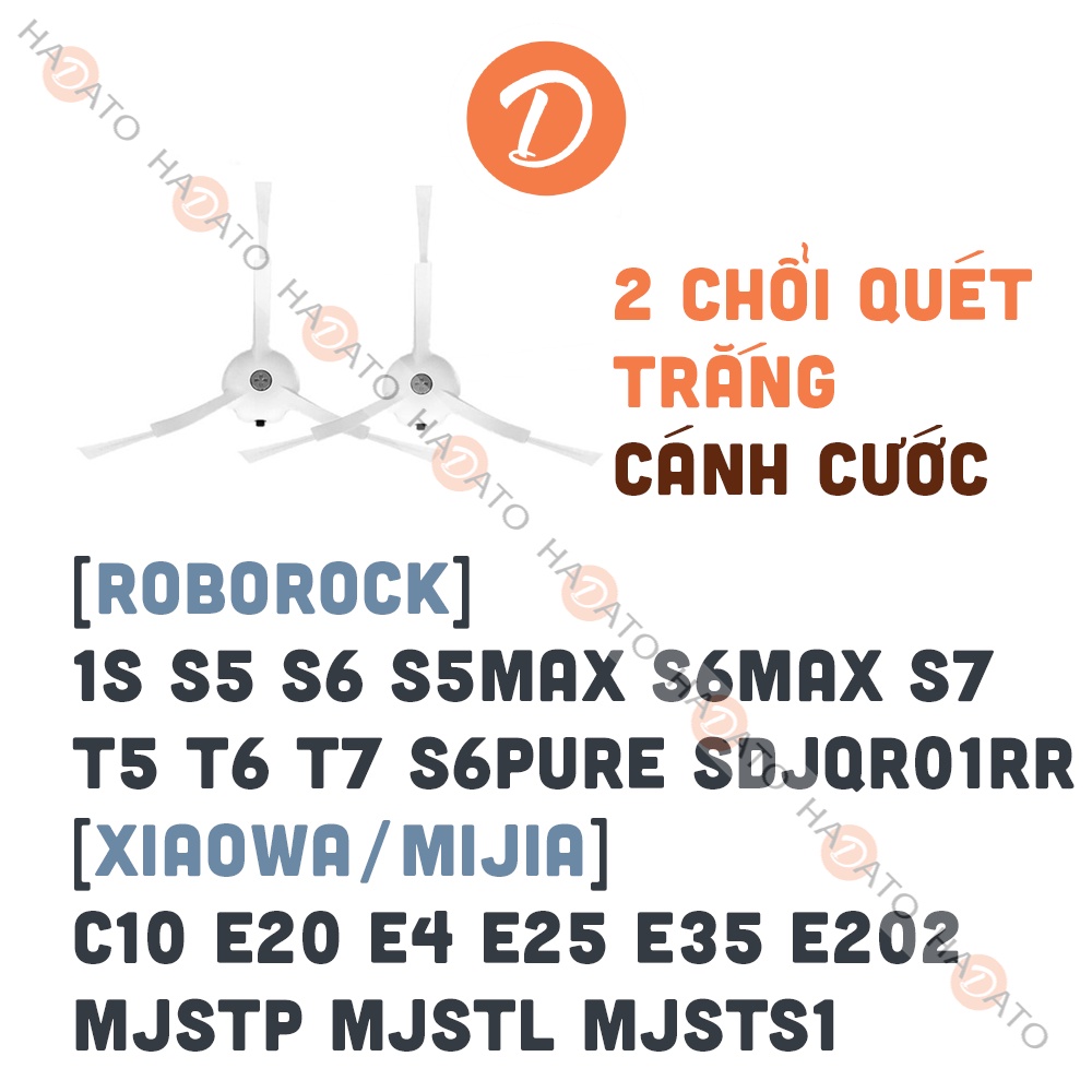 Chổi quét Chổi cạnh Chổi phụ cho Robot Xiaomi Roborock S5 S6 S7 Max Mijia Gen 2 Mop P Mop Essential 1C FULL