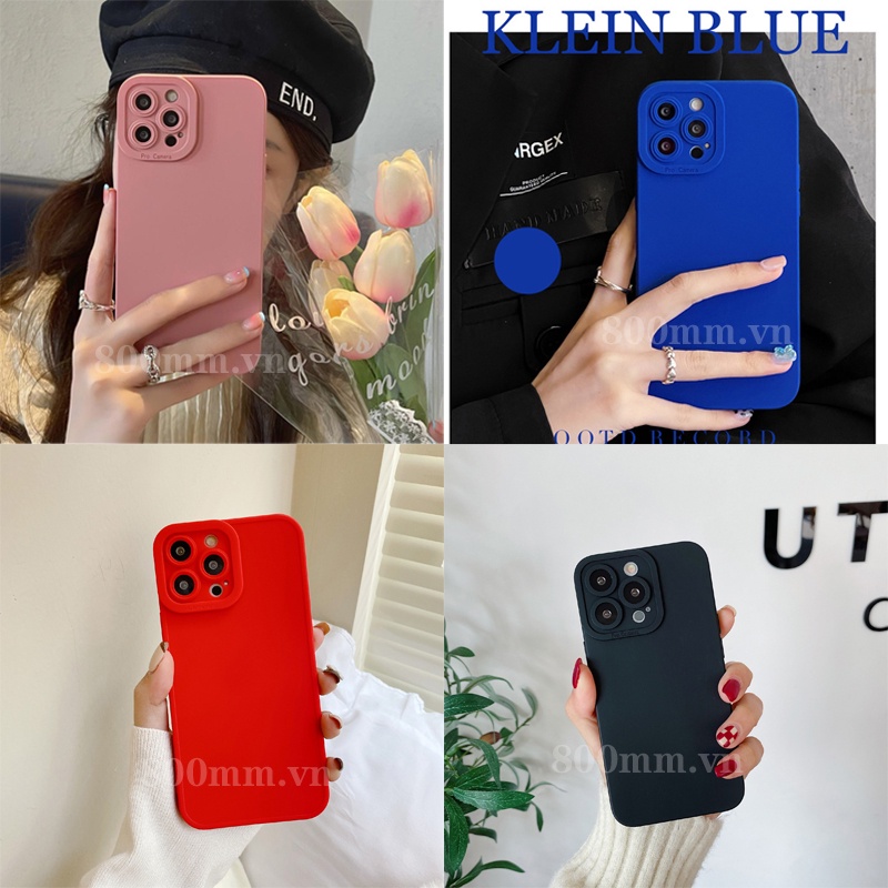 Ốp Điện Thoại TPU Silicon Chống Sốc Bảo Vệ Ống Kính In Hình Klein Cho iPhone 13 12 11 Pro Max 7 8 6 6s Plus SE 2020