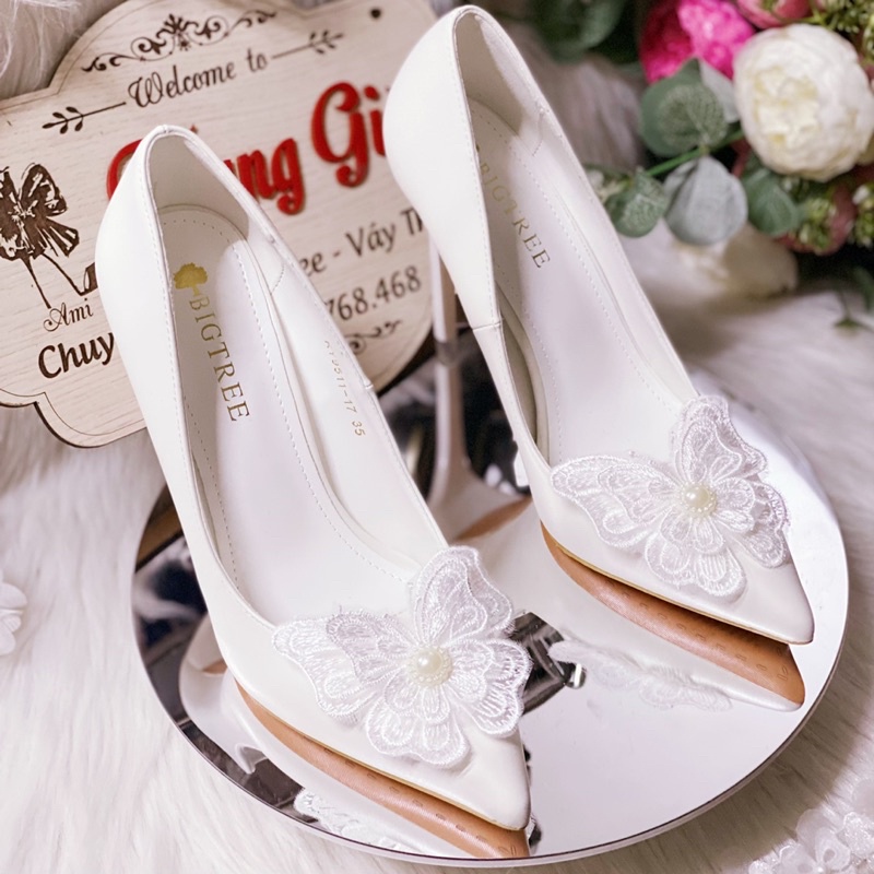 GIÀY CƯỚI CÔ DÂU, GIÀY CAO GÓT THIẾT KẾ CAO CẤP (là mẫu tkế thủ công vui lòng chắc chắn trước khi đặt hàng)