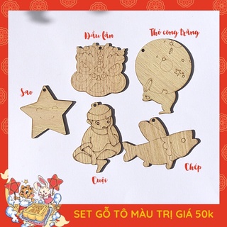 Set gỗ tô màu sáng tạo cho bé