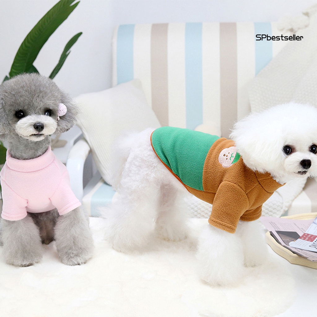 Áo sweater dày giữ ấm hai chân màu sắc xinh xắn cho thú cưng