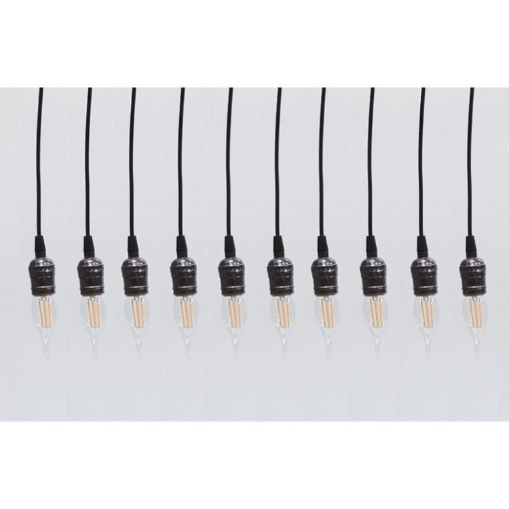 Bộ 10 dây đèn thả cổ điển Vintage bóng led Edison hình nến C35 4w