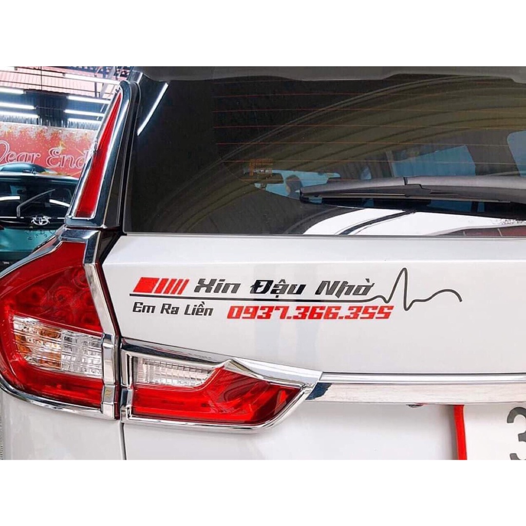 Tem xe Captiva Sport cá tính + Tặng tem số điện thoại