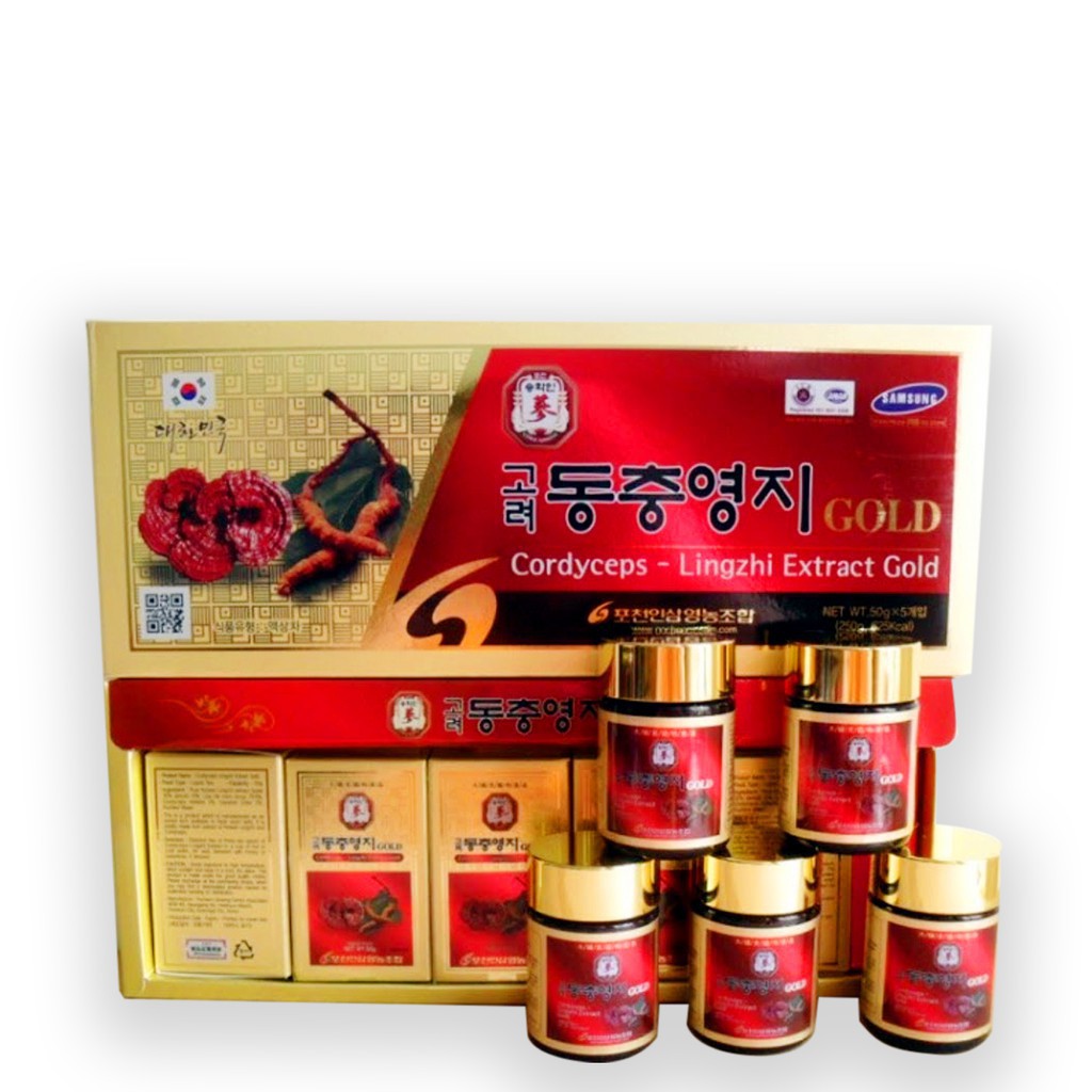 Cao Linh Chi Đỏ Hàn Quốc Hộp 5 Lọ* 50gr