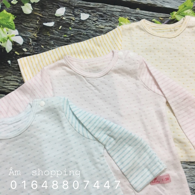 Bộ dài tay cài vai LULLABY 2018 size 1m-4y phom nhỏ