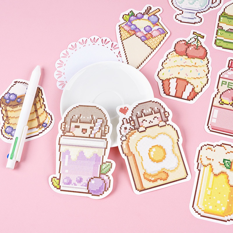 Giấy Ghi Chú Họa Tiết Người Ngoài Hành Tinh Hoạt Hình Dễ Thương Trang Trí Sổ Tay