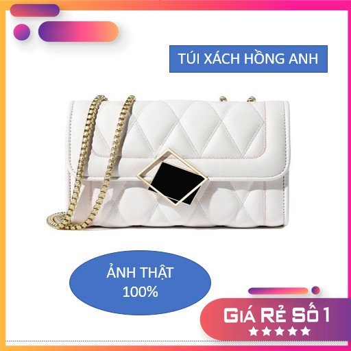 Túi xách nữ khóa gương ⚡ HÓT TREND ⚡ Túi đeo chéo nữ thời trang trần trám xích đặc cá tính tiện dụng