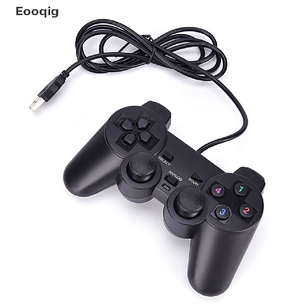 Eooqig Black USB Dual Shock PC Computer Wired Gamepad Game Controller Joystick VN