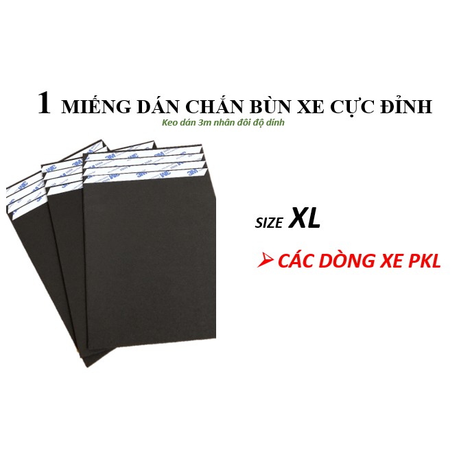 Combo miếng dán chắn bùn xe (LOẠI KEO 3M NHÂN ĐÔI KEO DÁN)