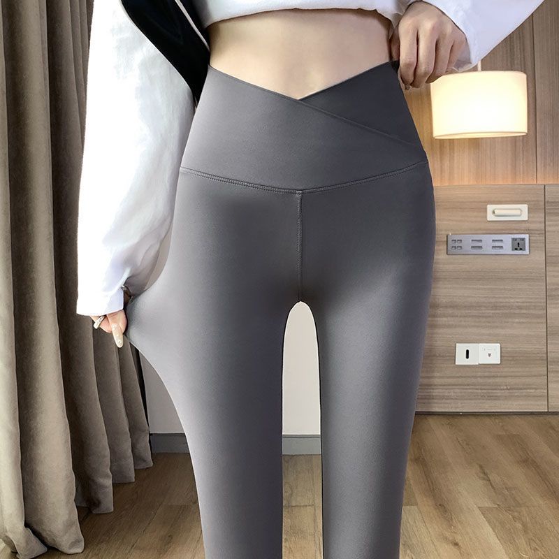 Quần Legging Lưng Cao Nâng Hông Họa Tiết Da Cá Mập Thời Trang Xuân Thu Cho Nữ
