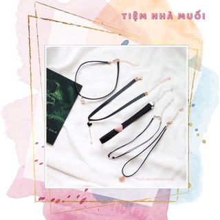 Vòng cổ choker dây nhung đen, choker phong cách Hàn Quốc cá tính