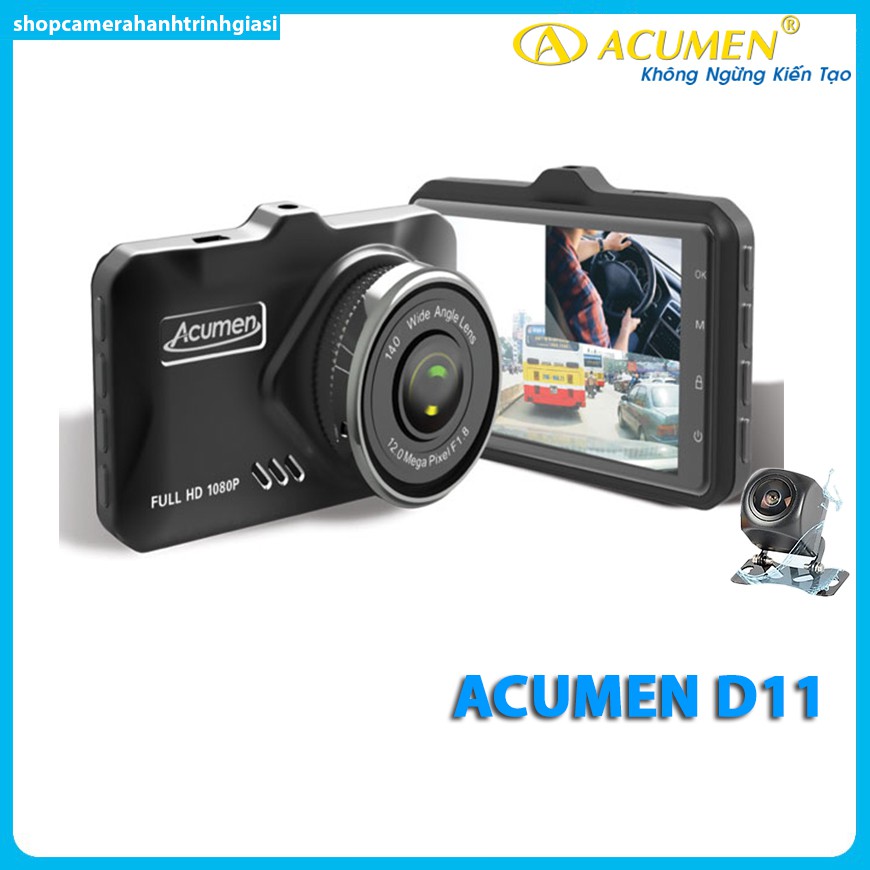 Camera Hành Trình Trước Sau Acumen D11 Quay Full HD 1080P