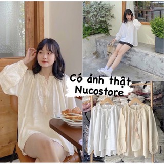 Áo sơ mi cổ chuông Vintage - áo sơ mi Quảng châu