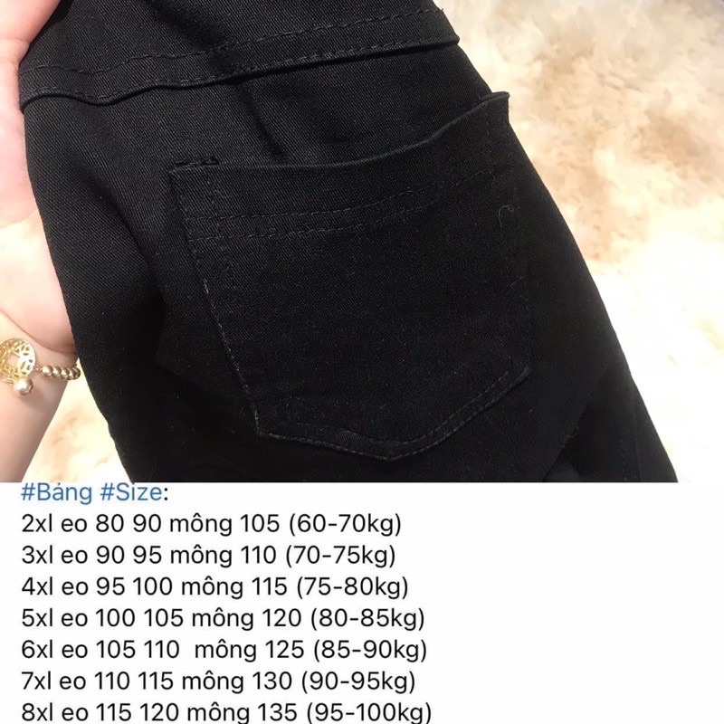 BIGSIZE Quần skinny kaki rách