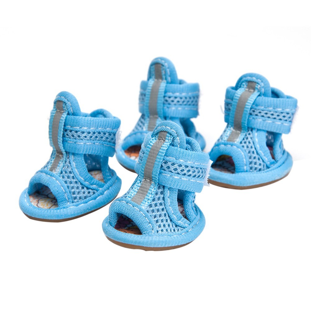 Set 4 Xăng đan Mềm Mại Chống Trượt Thoáng Khí Dành Cho Thú Cưng