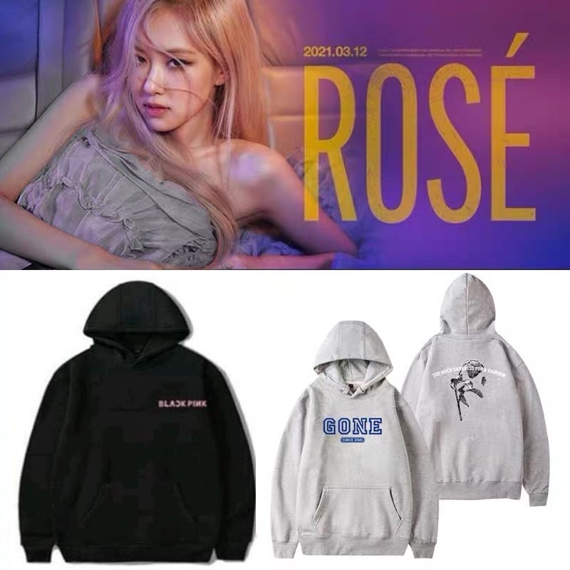 [RẺ VÔ ĐỊCH] HOT Áo hoodie in chữ GONE - ROSÉ BLACKPINK | BigBuy360 - bigbuy360.vn